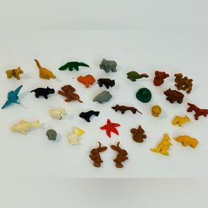 Vintage 1960’s Schleich Mini Animals Soft Rubber Set of 30